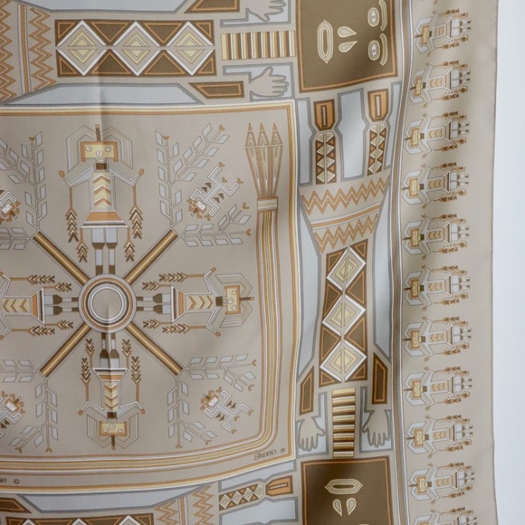 Anthony Paine Skemo Scarf Made in Italy Polyester Northwest Coast Retro - Picture 5 of 11